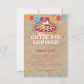 Süsse Pie Party Babydusche Dankeskarte (Vorderseite)