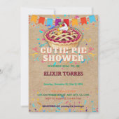 Süsse Pie Party Babydusche Einladung (Vorderseite)