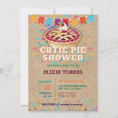 Süsse Pie Party Babydusche Einladung (Vorderseite)