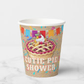 Süsse Pie Party Babydusche Pappbecher (Vorderseite)