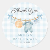 Süsse Pie Pink Fall Boy Babyaufkleber Runder Aufkleber (Vorderseite)