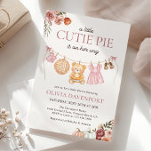Süsse Pie Pink Fall Teddy Bear Girl Babydusche Einladung