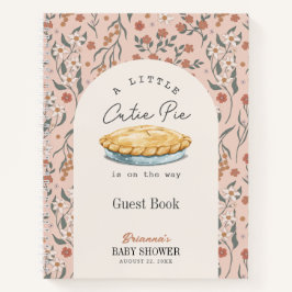 Süsse Pie Pink Floral Girl Babydusche Gästebuch Notizblock