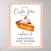 Süsse Pie Pumpkin Fall Baby Dusche Begrüßungszeich