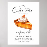 Süsse Pie Pumpkin Fall Baby Dusche Begrüßungszeich
