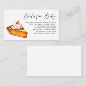 Süsse Pie Pumpkin Fall Babydusche Bücher für Baby Begleitkarte (Vorne/Hinten)