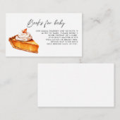 Süsse Pie Pumpkin Fall Babydusche Bücher für Baby Begleitkarte (Vorne/Hinten)