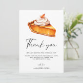 Süsse Pie Pumpkin Fall Babydusche Dankeskarte (Stehend Vorderseite)