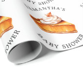 Süsse Pie Pumpkin Fall Babydusche Geschenkpapier (Rolleneckpunkt)