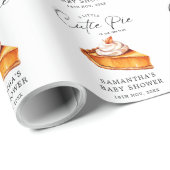 Süsse Pie Pumpkin Fall Babydusche Geschenkpapier (Rolleneckpunkt)