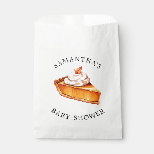 Süsse Pie Pumpkin Fall Babydusche Geschenktütchen (Vorderseite)