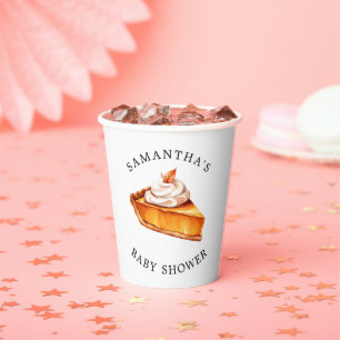 Süsse Pie Pumpkin Fall Babydusche Pappbecher