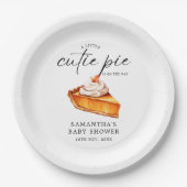 Süsse Pie Pumpkin Fall Babydusche Pappteller (Vorderseite)