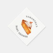 Süsse Pie Pumpkin Fall Babydusche Serviette (Ecke)