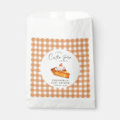 Süsse Pie Pumpkin Fall Gingham Baby Dusche Geschenktütchen (Vorderseite)