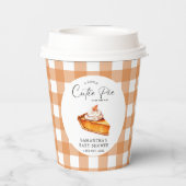 Süsse Pie Pumpkin Fall Gingham Baby Dusche Pappbecher (Rückseite)