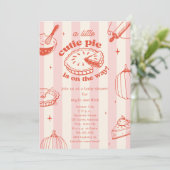 Süsse Pie Pumpkin Fall Girl Babydusche Einladung (Stehend Vorderseite)
