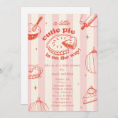 Süsse Pie Pumpkin Fall Girl Babydusche Einladung (Vorne/Hinten)
