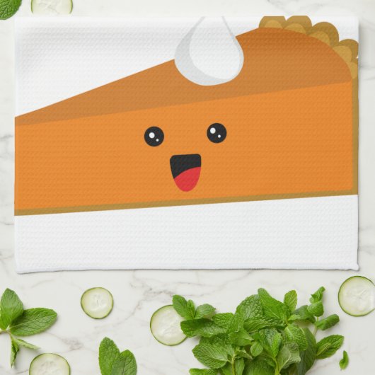 Süsse Pie Pumpkin Pie Geschirrtuch (Gefaltet)