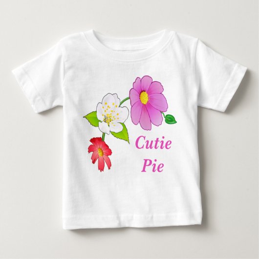 Süsse Pie T Shirts Blumenhawaiianische Säugling Kl (Vorderseite)