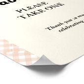 Süsse Pie Thanksggbaby Dusche Gefallen Zeichen Poster (Ecke)