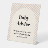 Süsse Pie Thanksgivingbaby Advice Baby Duschzeiche Sockelschild (Vorderseite)