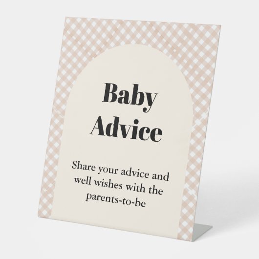 Süsse Pie Thanksgivingbaby Advice Baby Duschzeiche Sockelschild (Vorderseite)