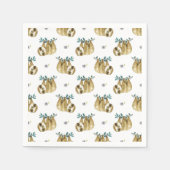 Süsse Pie Watercolor Sloth Muster Serviette (Vorderseite)