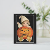 Süsse Pie with Pumpkin - Halloween Postkarte (Stehend Vorderseite)