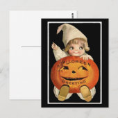Süsse Pie with Pumpkin - Halloween Postkarte (Vorne/Hinten)