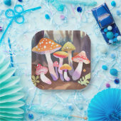 Süße Pilze | Aquarell Wald Pappteller (Party)