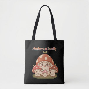 Süße Pilzfamilie Kawaii Cottagecore Tasche