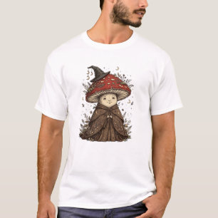 Süße Pilzhexe - Cottagecore Halloween T-Shirt