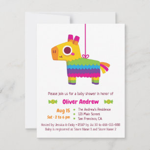 Süße Piñata-Süßigkeiten-Fiesta-Baby-Shower-Einladu Einladung