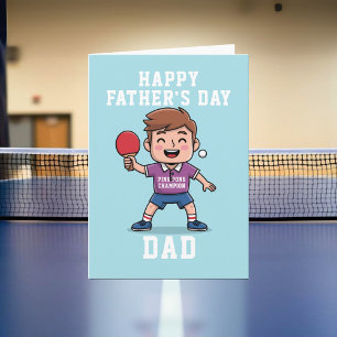 Süße Ping-Pong-Meister-Vatertagskarte Karte