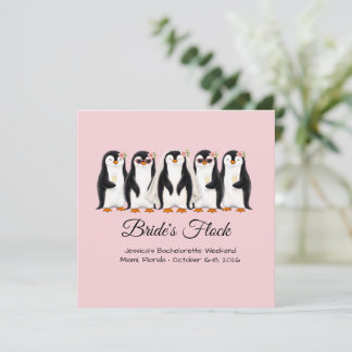 Süße Pinguin-Braut-Junggesellinnenabschied Einladung