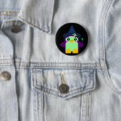 Süße Pinguin Hexe Button (Beispiel)