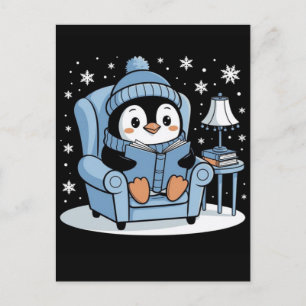 Süße Pinguin-Kaffee-Liebhaber emotionale Cartoon-G Feiertagspostkarte