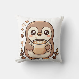 Süße Pinguin-Latte-Herz-Wurfkissen Kissen