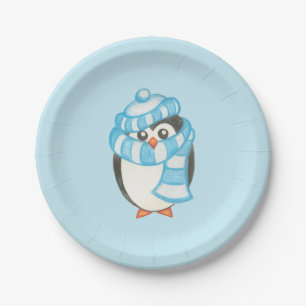 Süße Pinguin-Papierteller Pappteller