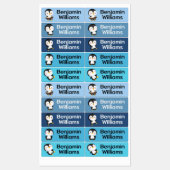 Süße Pinguin-Schultagesstätte-Camp-Name Etiketten (Blatt)