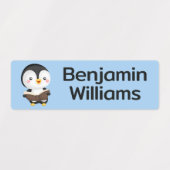 Süße Pinguin-Schultagesstätte-Camp-Name Etiketten (Design 1)