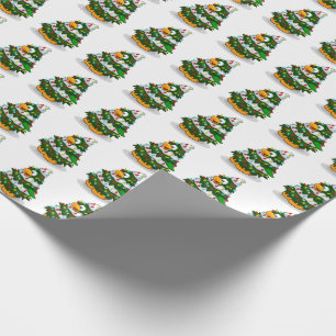 Süße Pinguin-Weihnachtsbäume Geschenkpapier