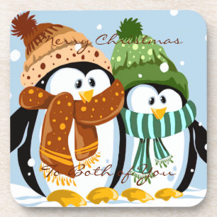 Süße Pinguin-Weihnachtsuntersetzer Getränkeuntersetzer