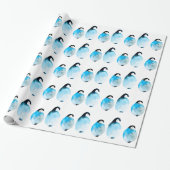 Süße Pinguine Aquarell Geschenkpapier (Ungerollt)