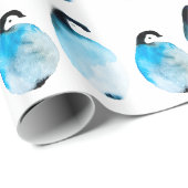 Süße Pinguine Aquarell Geschenkpapier (Rolleneckpunkt)