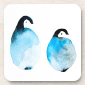 Süße Pinguine Aquarell Getränkeuntersetzer (Vorderseite)