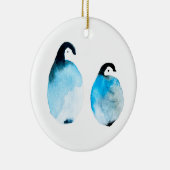 Süße Pinguine Aquarell Keramik Ornament (Rechts)
