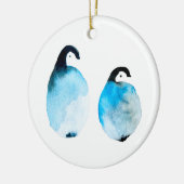 Süße Pinguine Aquarell Keramik Ornament (Links)