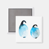 Süße Pinguine Aquarell Magnet (Vorderseite/Rückseite)